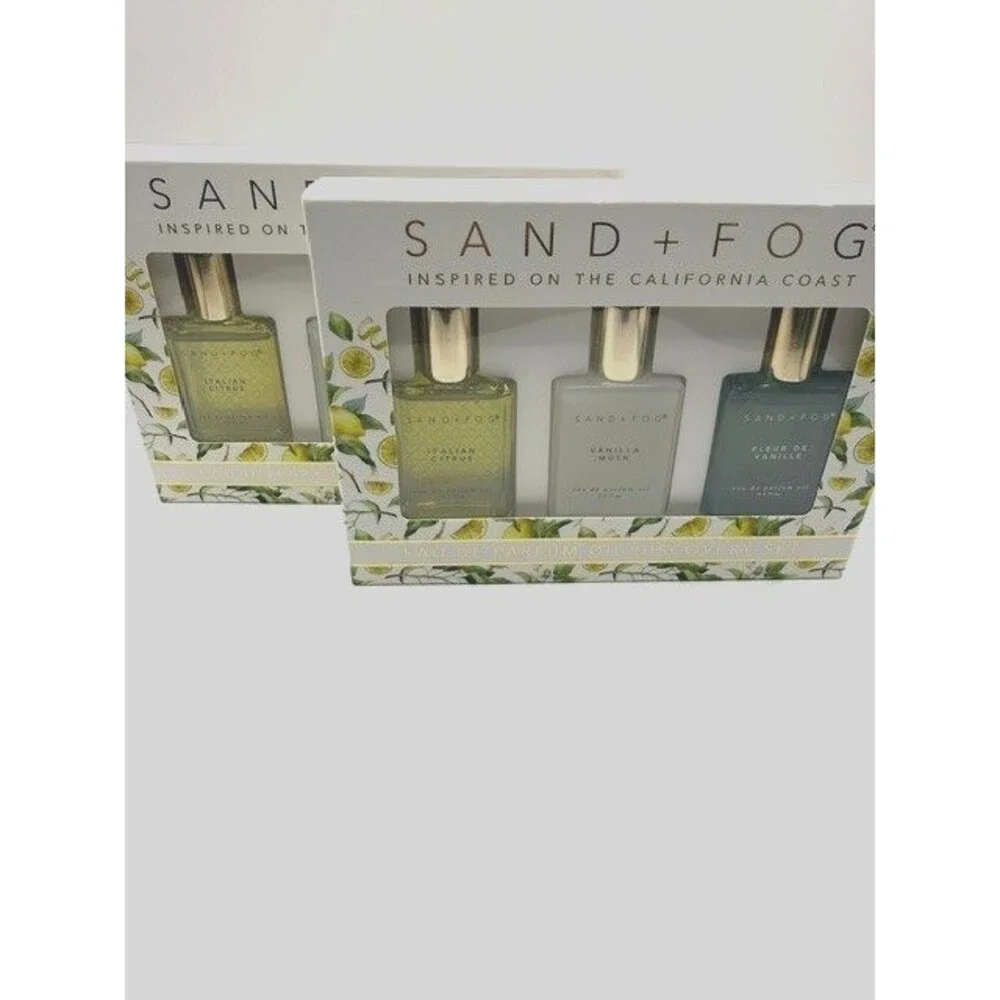 NEW Sand + Fog Eau de Parfum Oil Discovery Set Italian Citrus Vanilla Musk